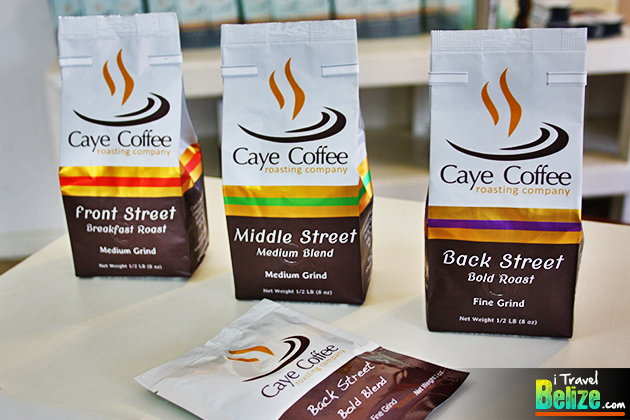 Caye Coffee roasts come in one pound (16oz) packages and in both ground and whole bean format. But they also have smaller half pound packages and individual servings packs (pictured above) that they provide to condos and hotels on the island