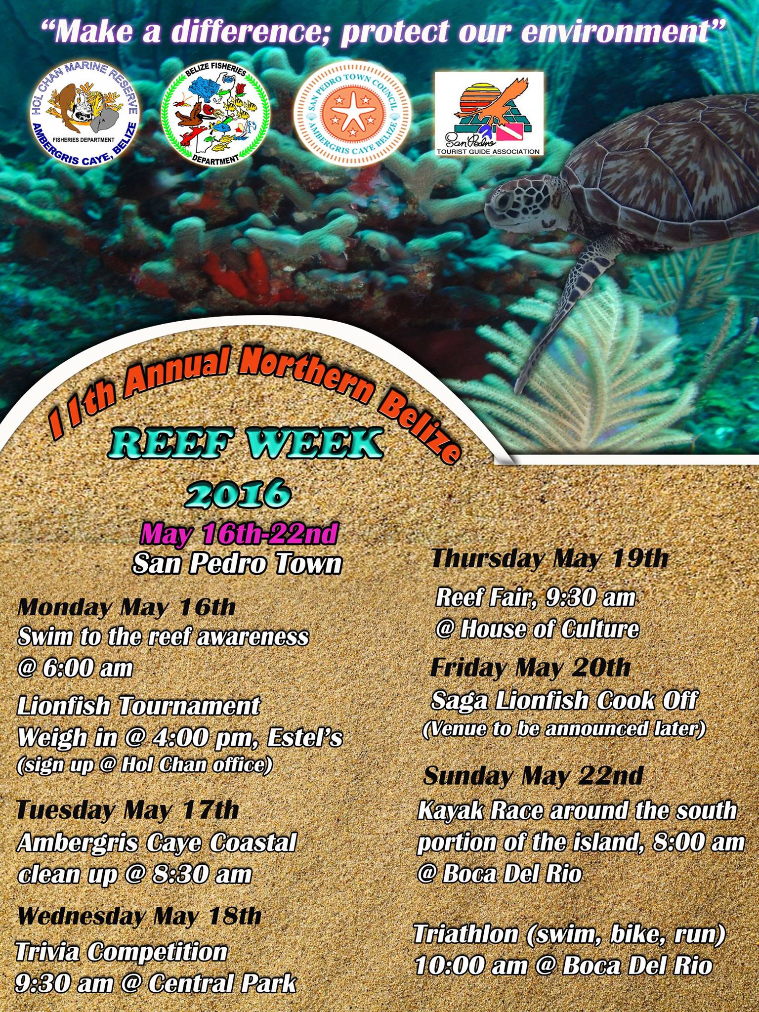 Reef Week 2016 Schedule