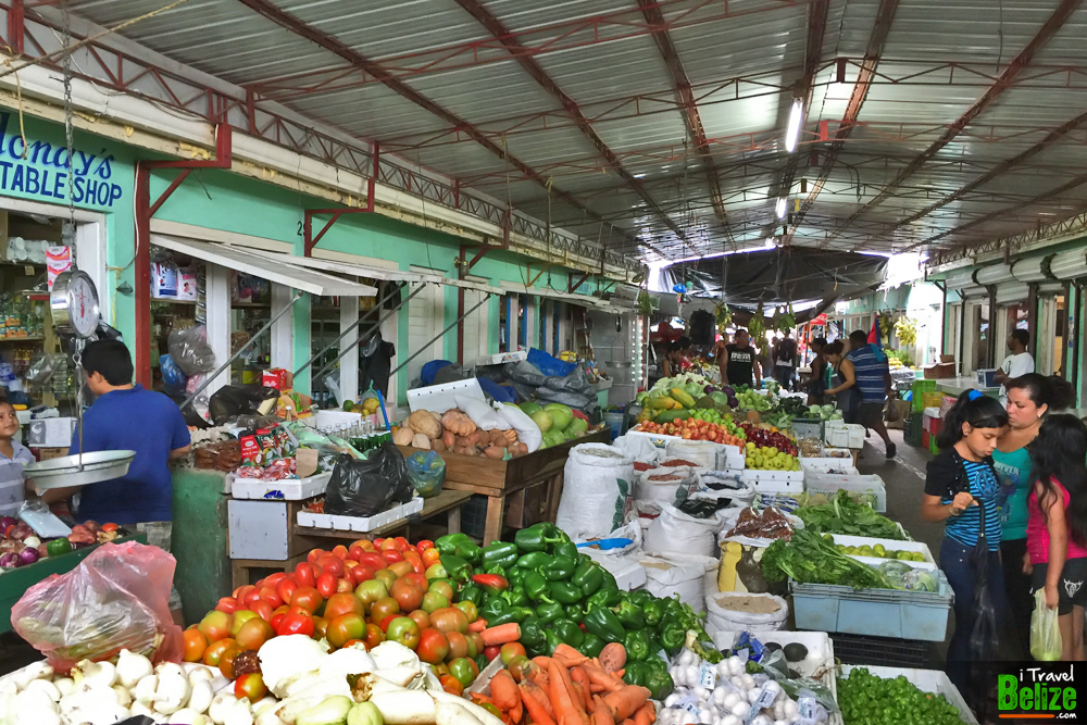 Shopping for fruits and vegetables at belize city market