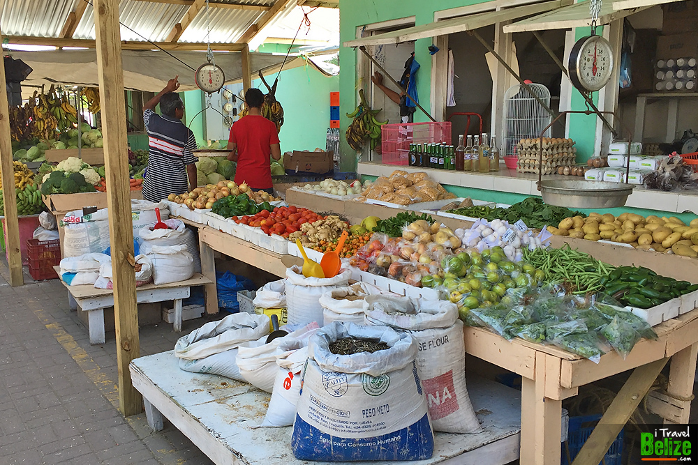 Shopping for fruits and vegetables at belize city market