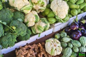 Shopping for fruits and vegetables at belize city market